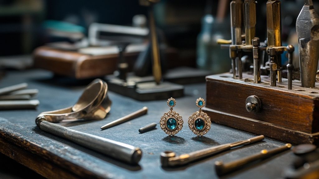 Comment vérifier l'authenticité des pierres précieuses dans les boucles d'oreilles vintage ?